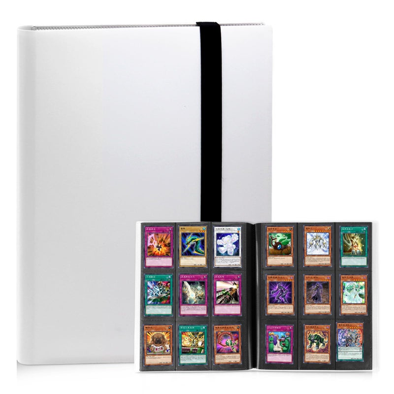 KIOEEE White Card Binder 9 Pocket, PP Cover Trading Card Binder for 360 Cards, Sturdy Card Collection Album, Card Holder Folders for MTG, TCG, Game Cards & Sports Cards - Image 1